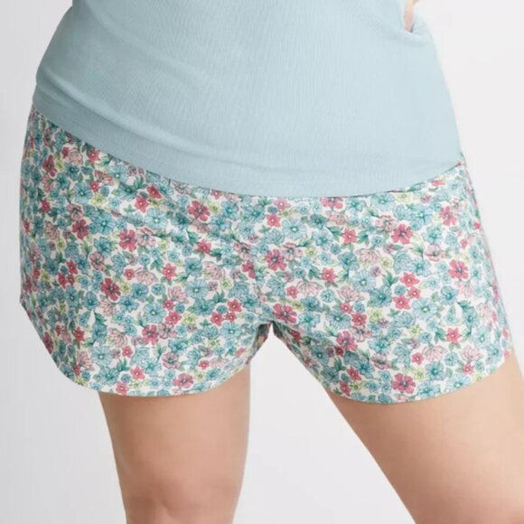 State of Day Women's Printed Pajama Sleep Shorts Summer Floral - Picture 1 of 4